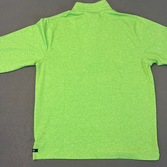 Turtleson Mens Med 1/4 Zip Pullover Green Golf Logo Stretch Mock Neck Drirelease - Picture 6 of 7